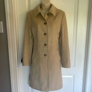 Ann Taylor beige wool 3/4 length peacoat